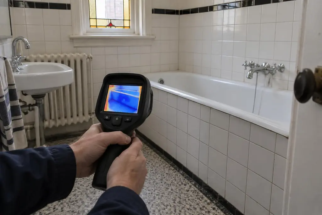 Lekdetectie Almelo – onderzoek in een badkamer van een oudere woning